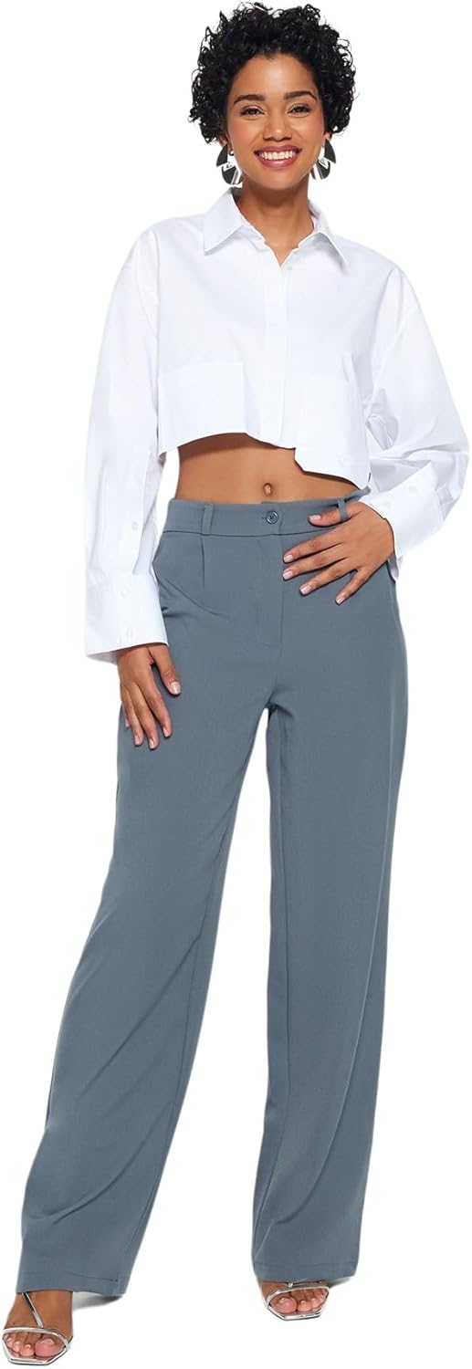 Breite Bein Damen Hose-Pant