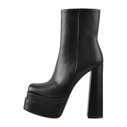 Plateau Blockabsatz Stiefel
