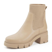 Blockabsatz, Plateausohle, Stiefeletten