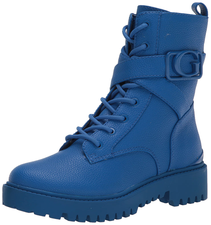 Damen Leder Kombat Stiefel