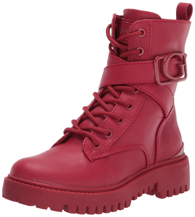 Damen Leder Kombat Stiefel