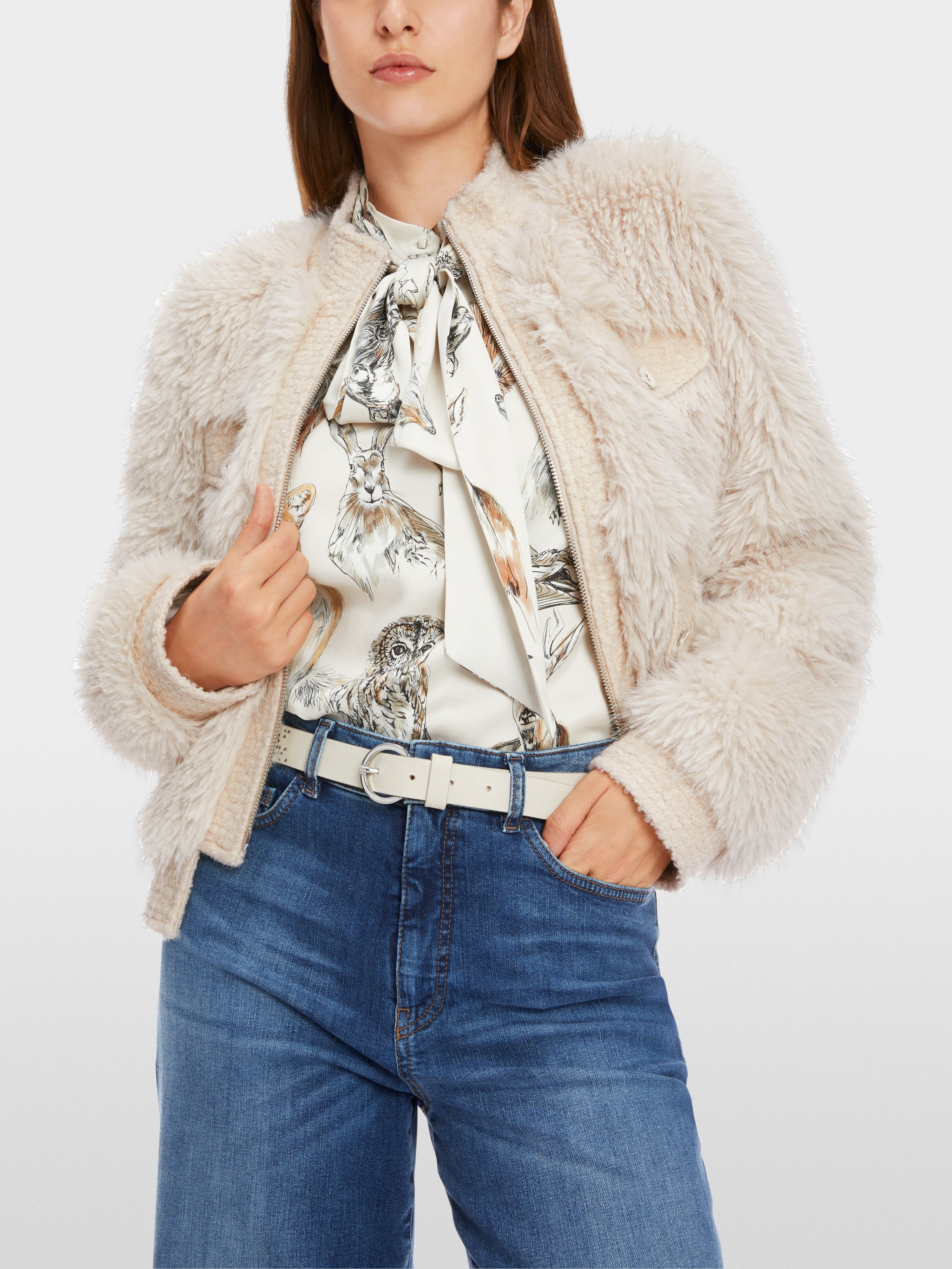 Short faux fur jacket