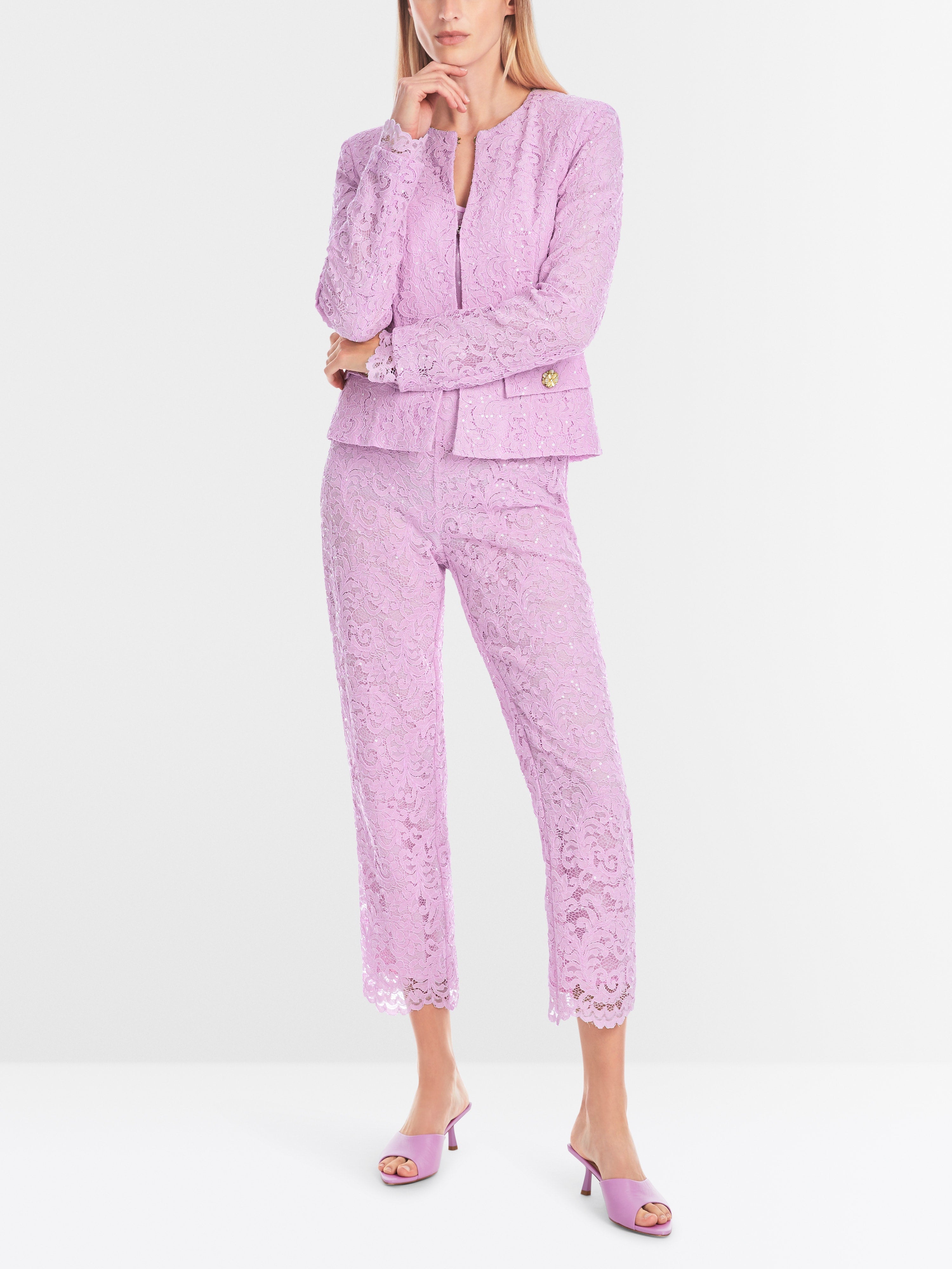 Mc - Ardent Lace Fabric Blazer