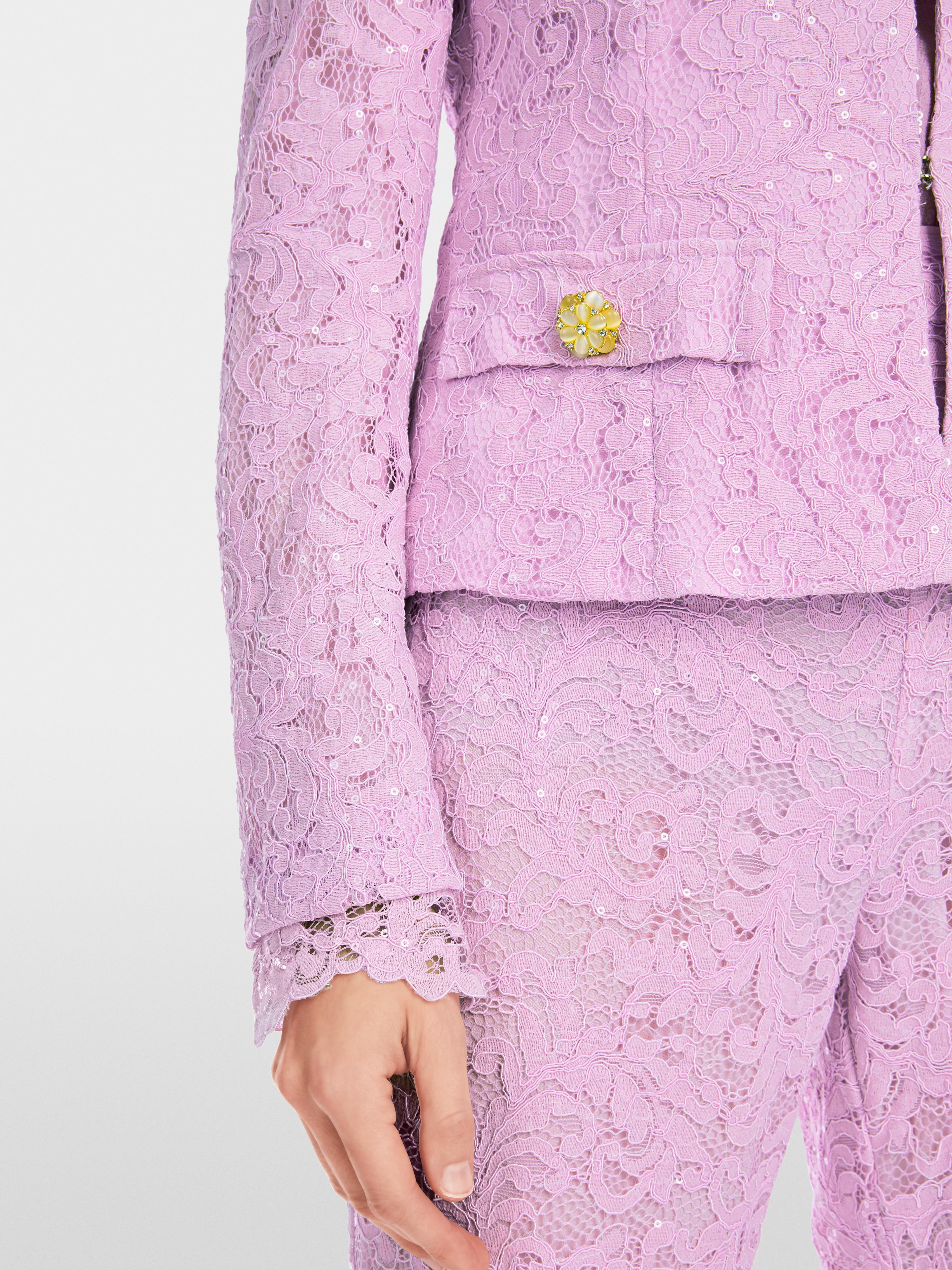 Mc - Ardent Lace Fabric Blazer