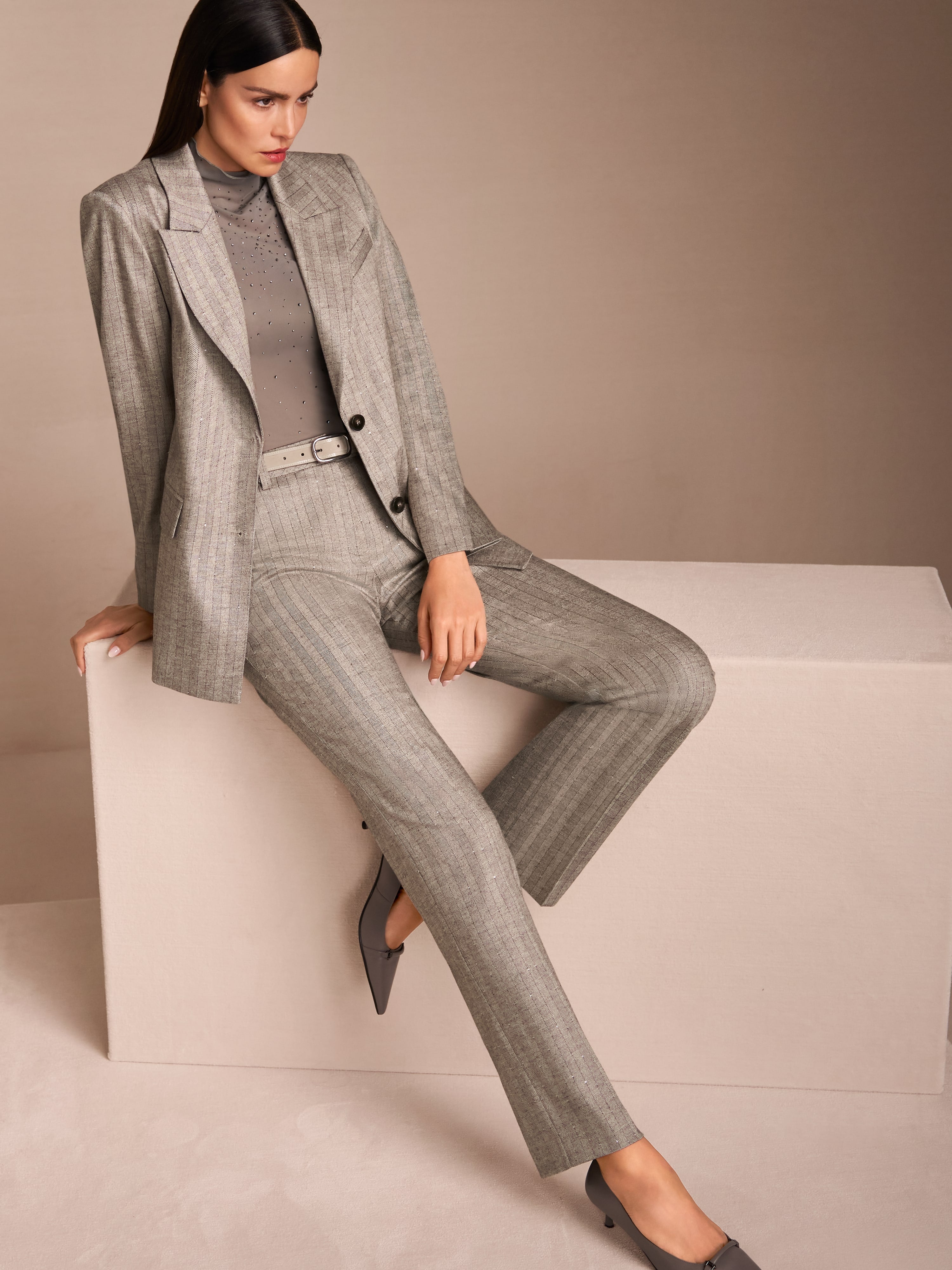 Mc - Loren Striped trousers